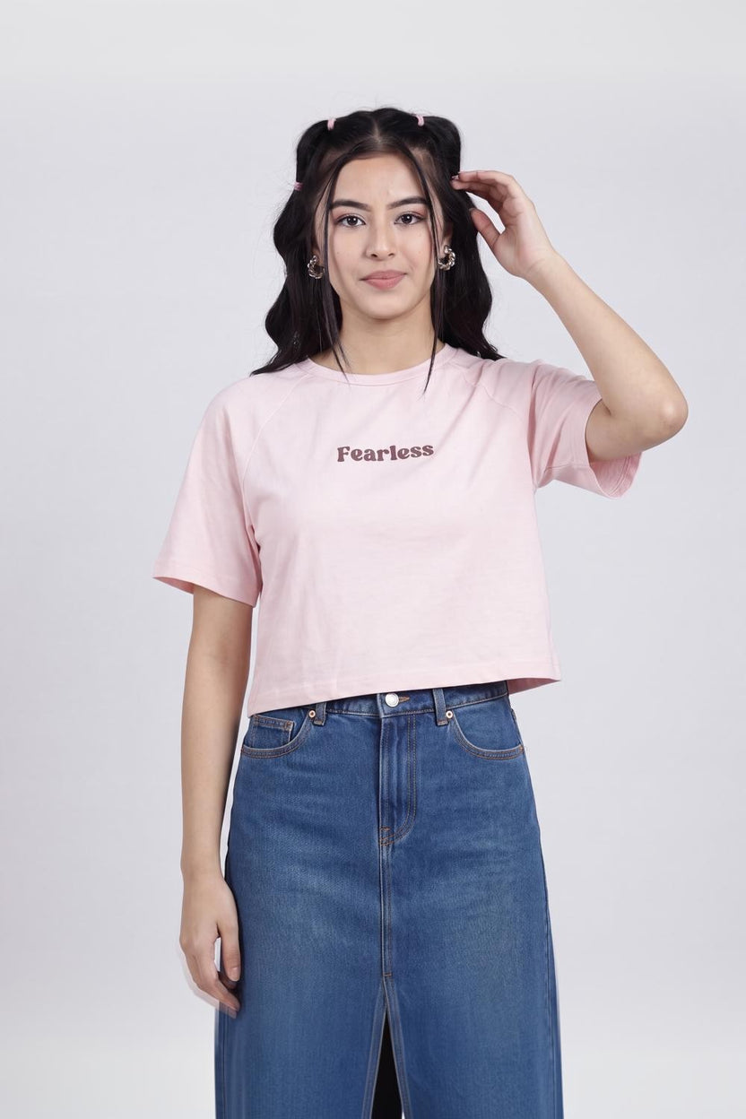 Pink Printed Regular Fit T-Shirt for Women - Image 1