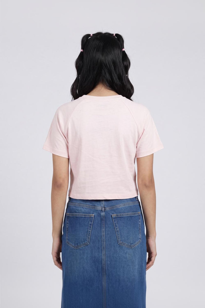 Pink Printed Regular Fit T-Shirt for Women - Image 5