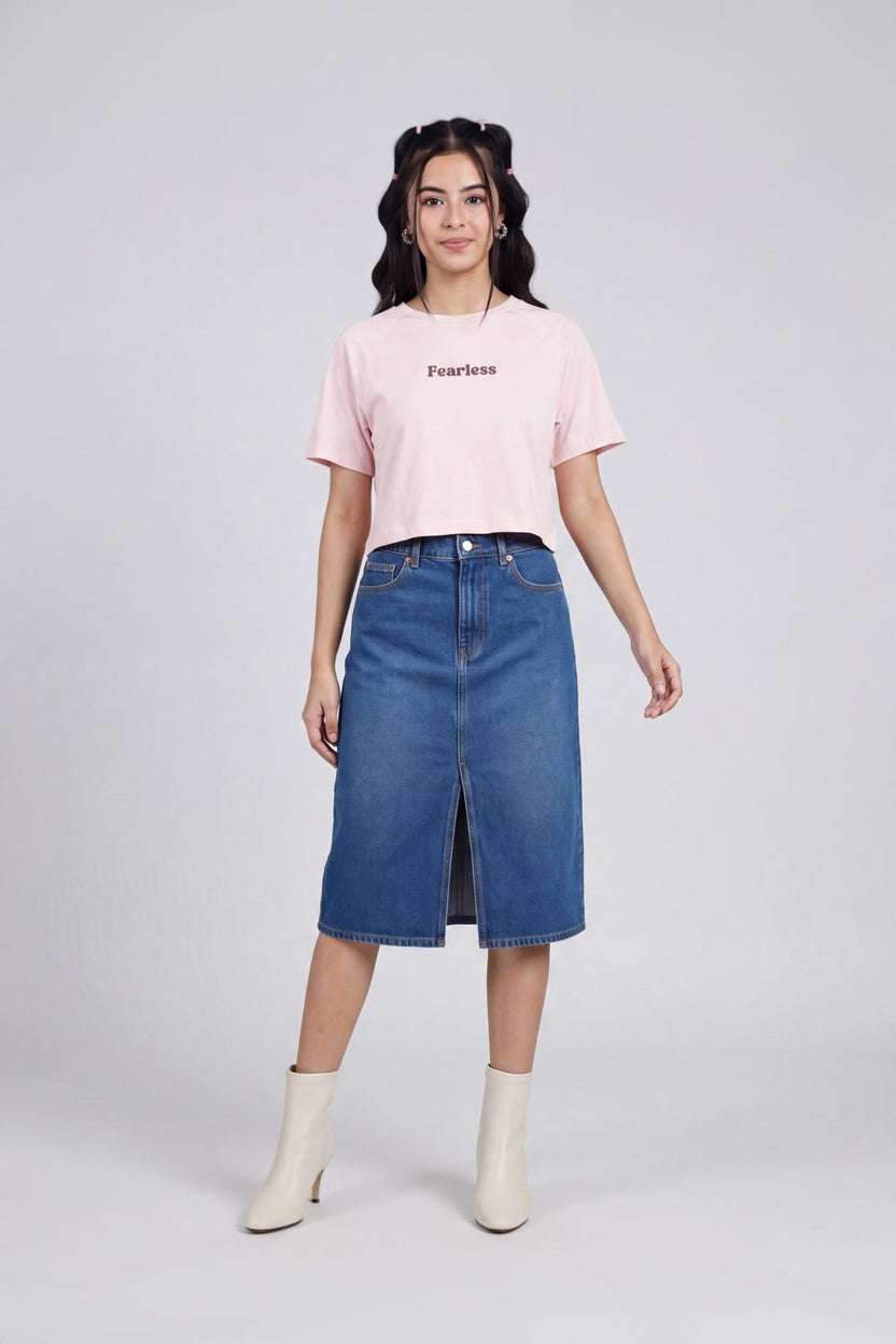 Pink Printed Regular Fit T-Shirt for Women - Image 6