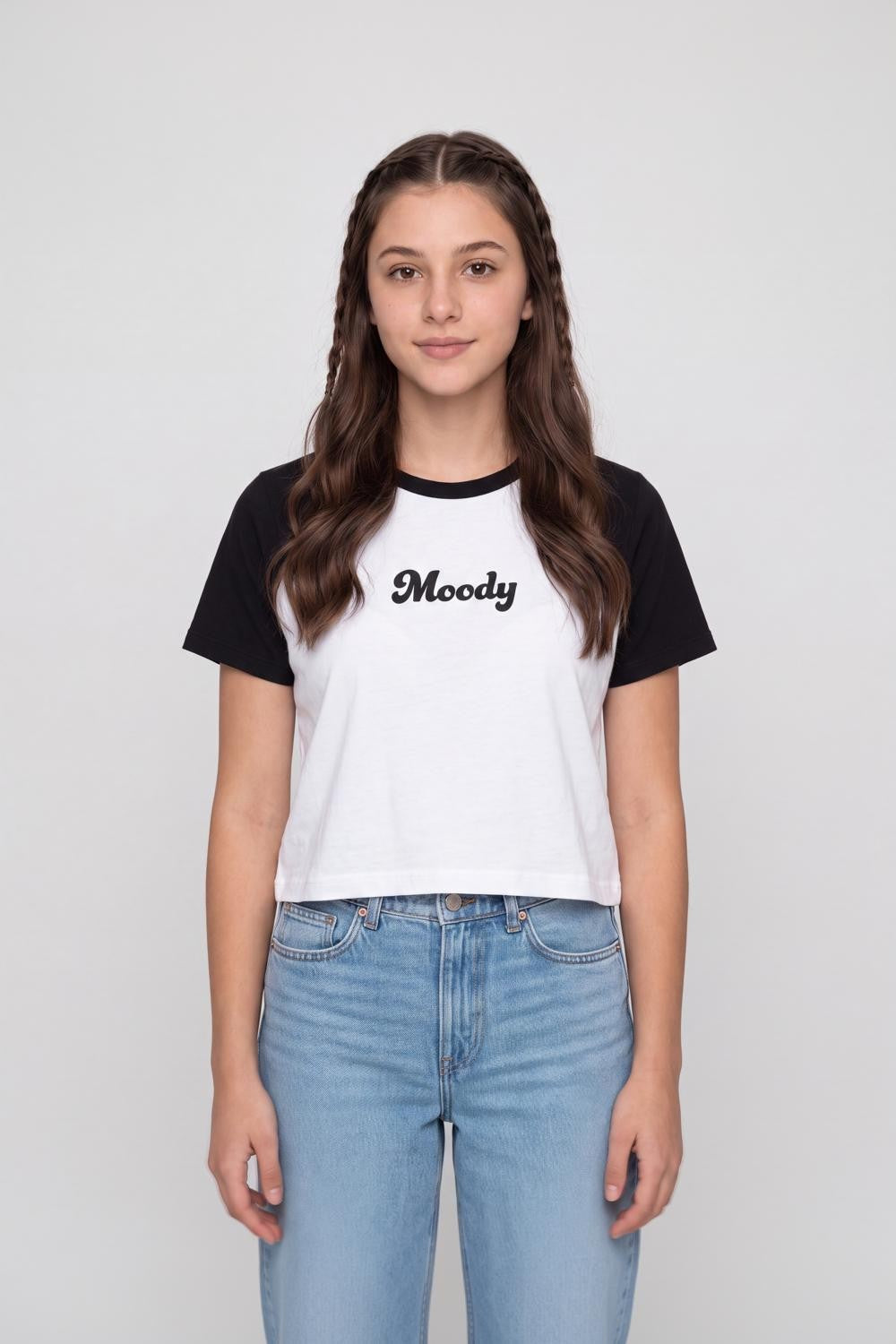 White Typographic Cotton Regular Fit T-Shirt for Women - Image 2