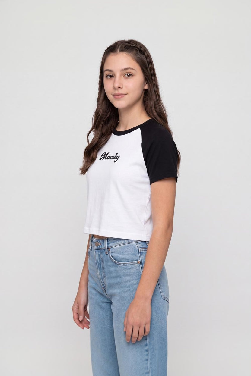 White Typographic Cotton Regular Fit T-Shirt for Women - Image 4