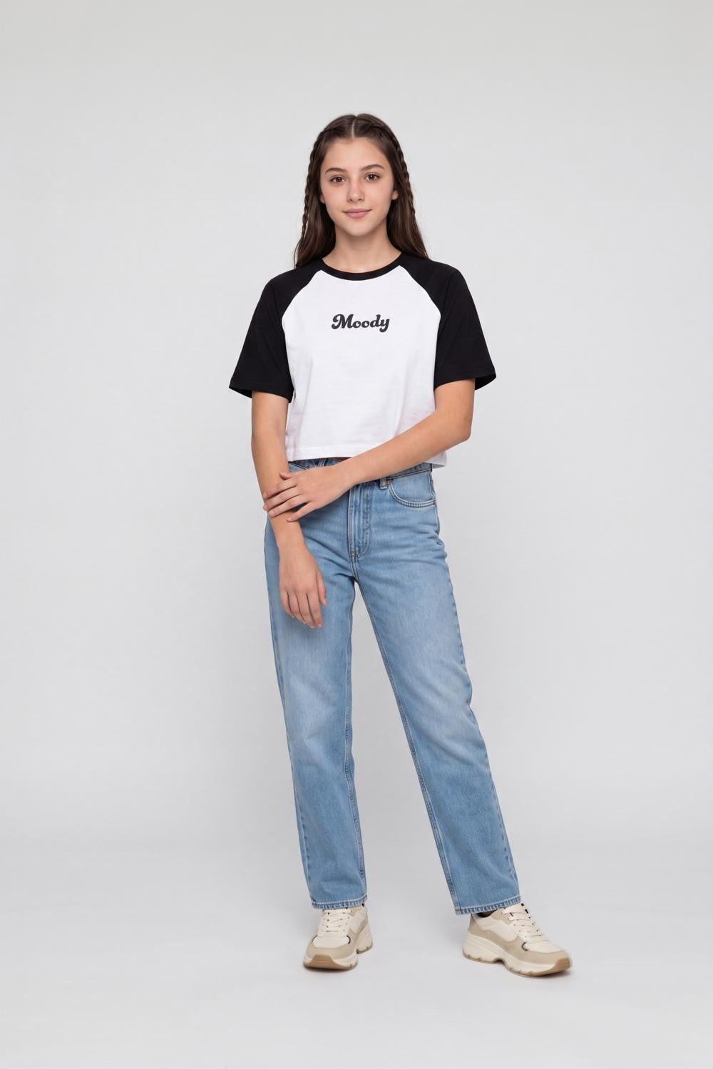 White Typographic Cotton Regular Fit T-Shirt for Women - Image 6