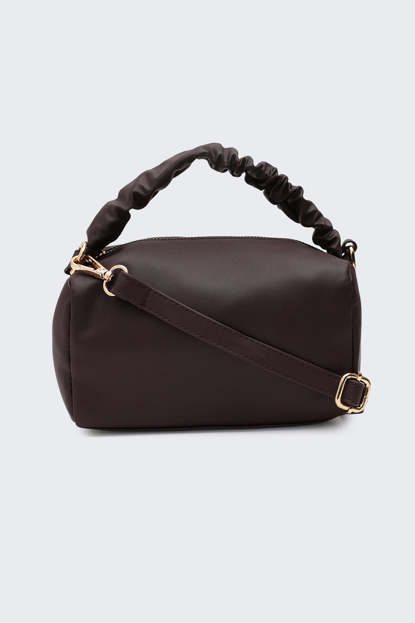 Maroon Solid Mini Shoulder Bag for Women - Image 4