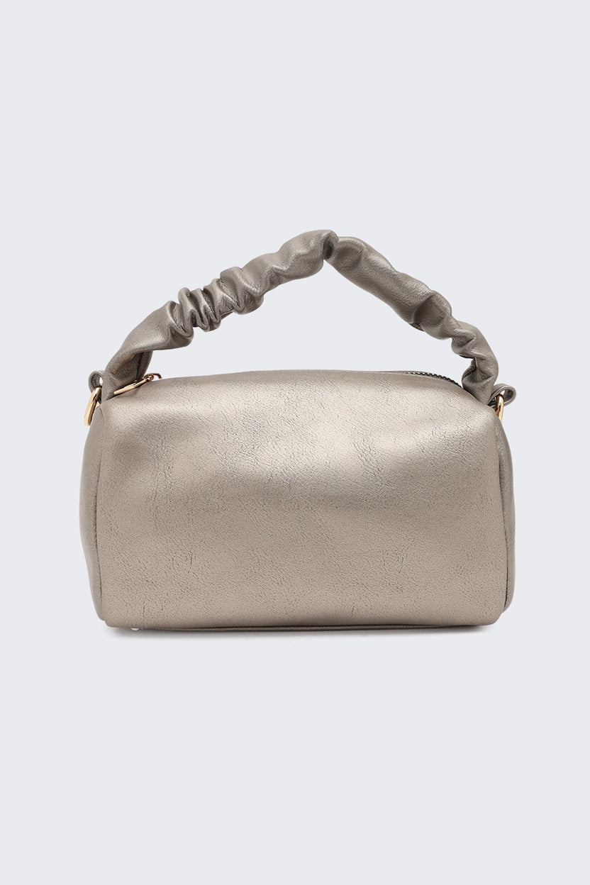 Gold Solid Mini Shoulder Bag for Women - Image 2