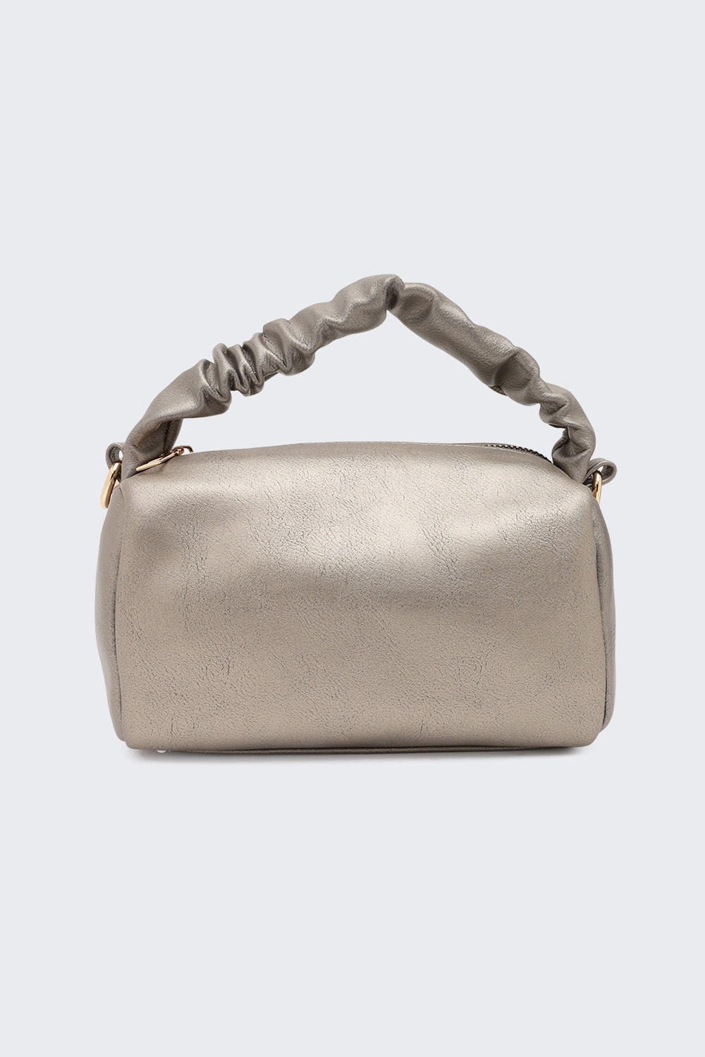 Gold Solid Mini Shoulder Bag for Women - Image 2