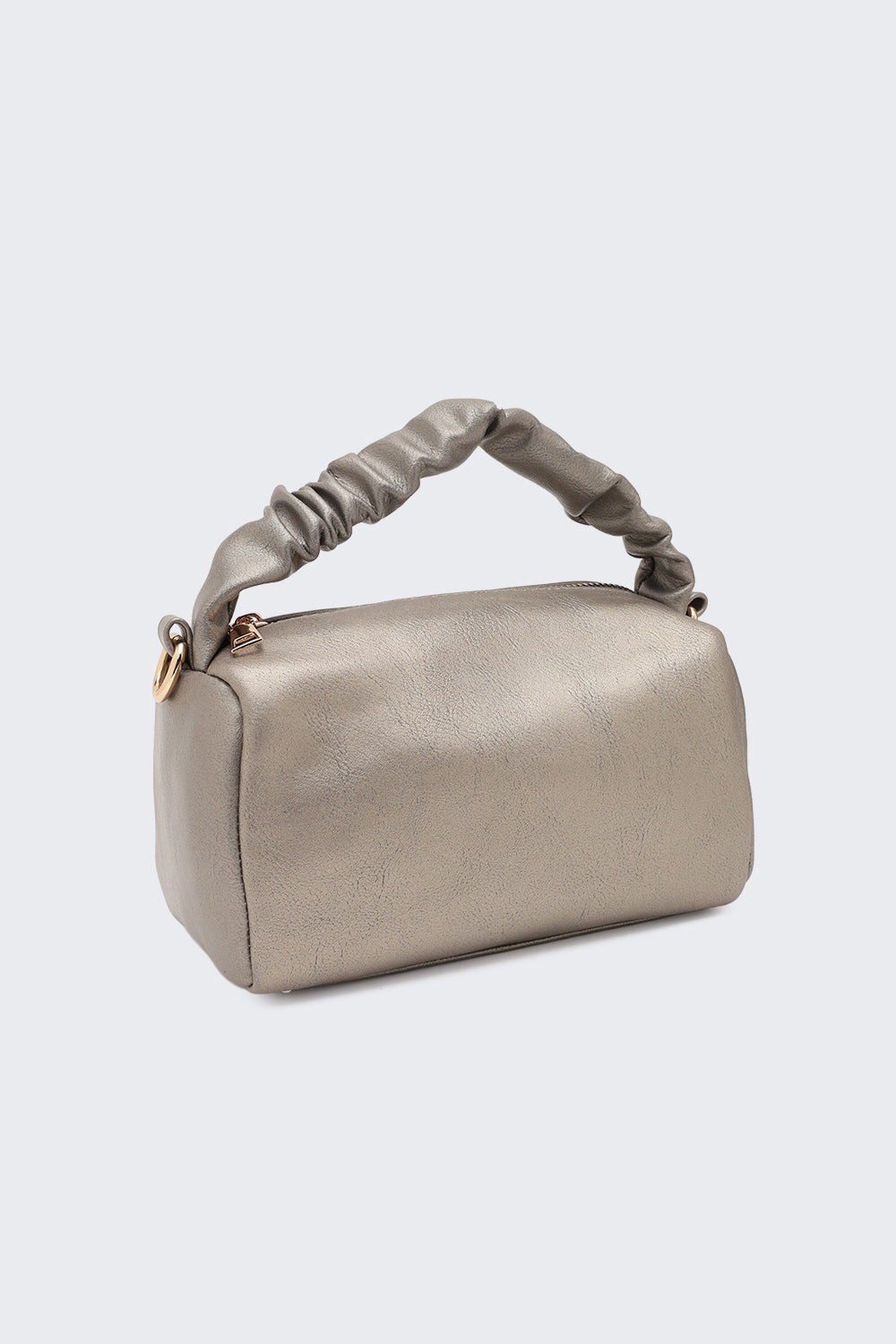 Gold Solid Mini Shoulder Bag for Women - Image 3