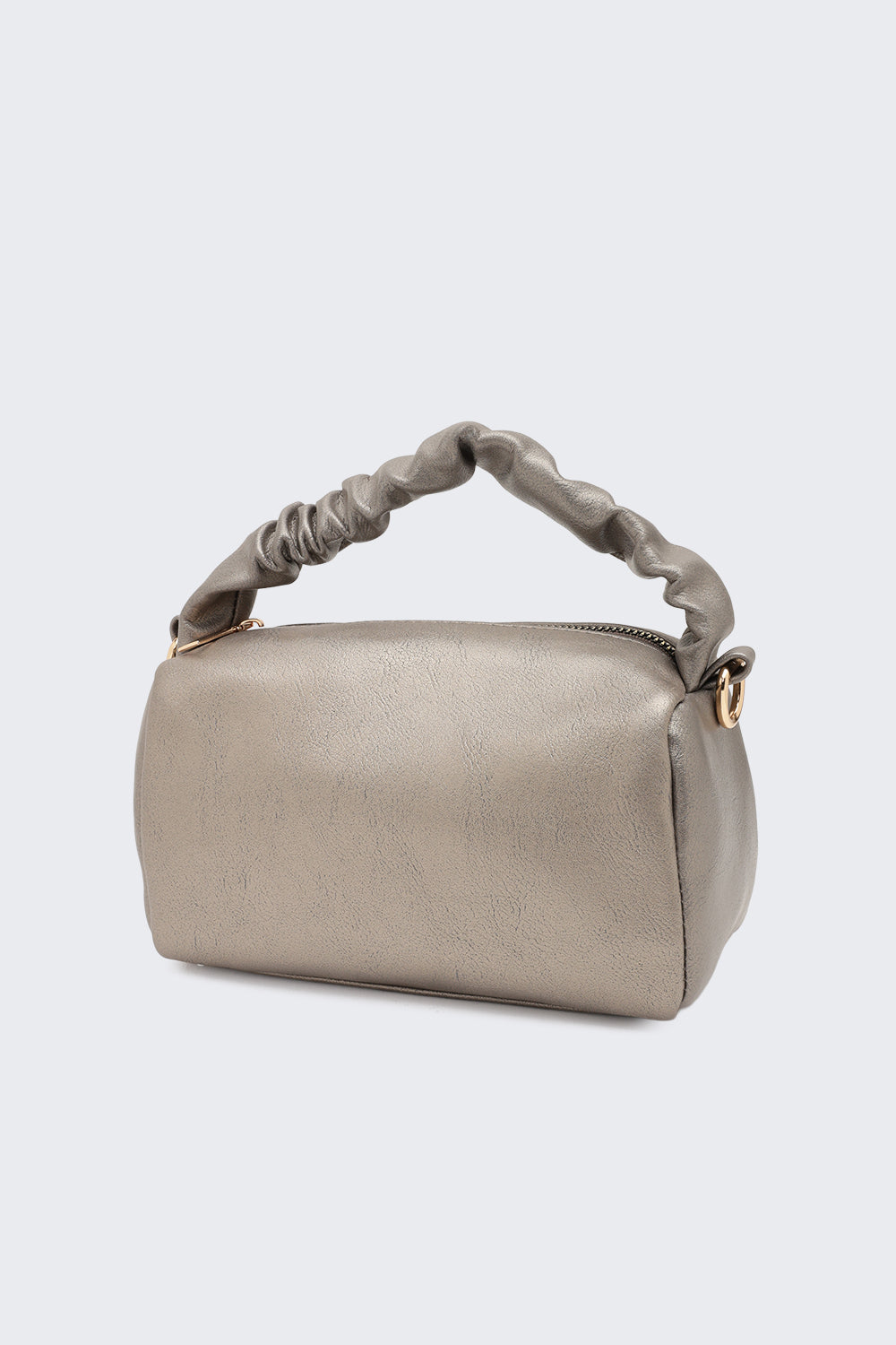 Gold Solid Mini Shoulder Bag for Women - Image 4