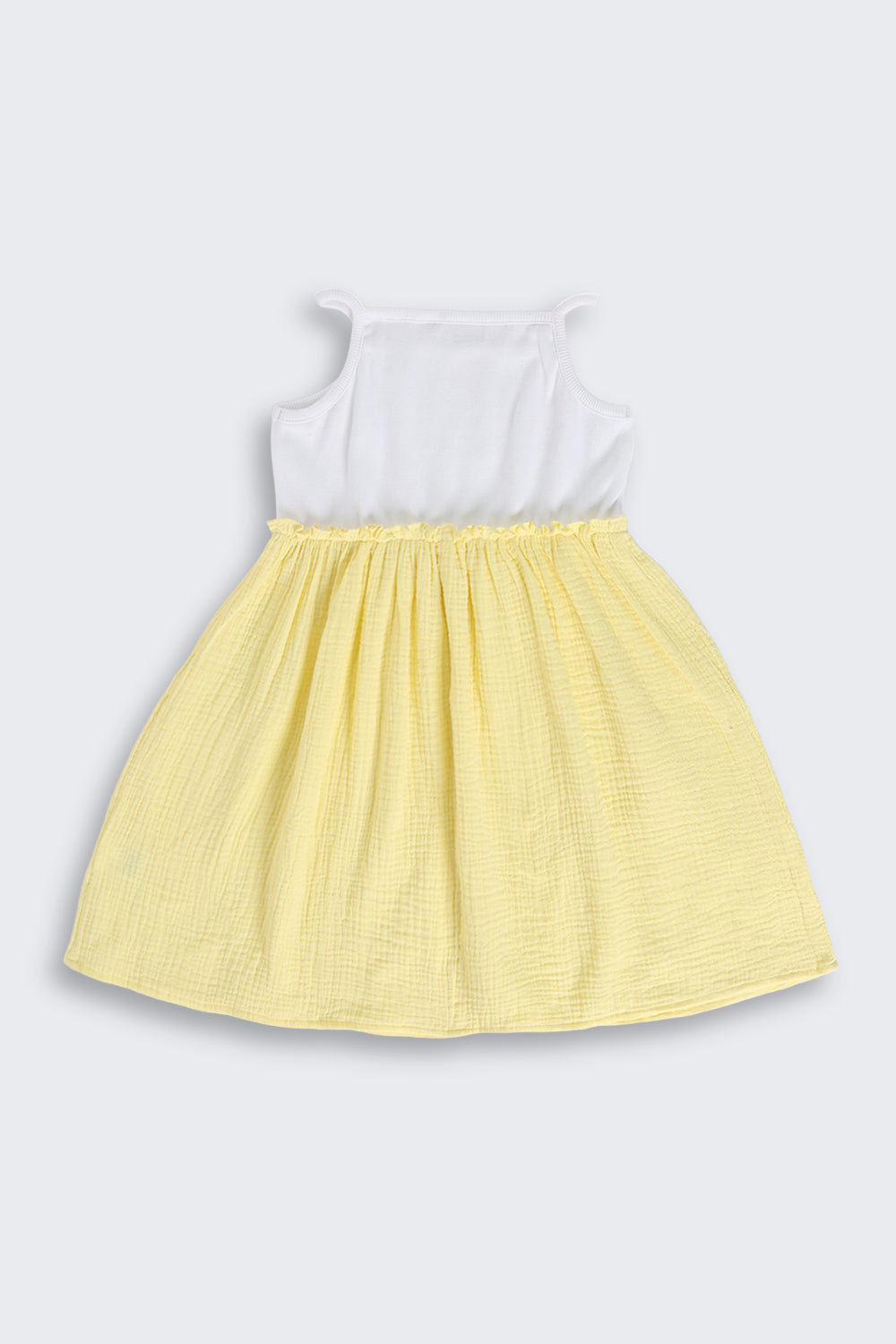 Yellow Lemon Printed Dress for Girls - Image 3