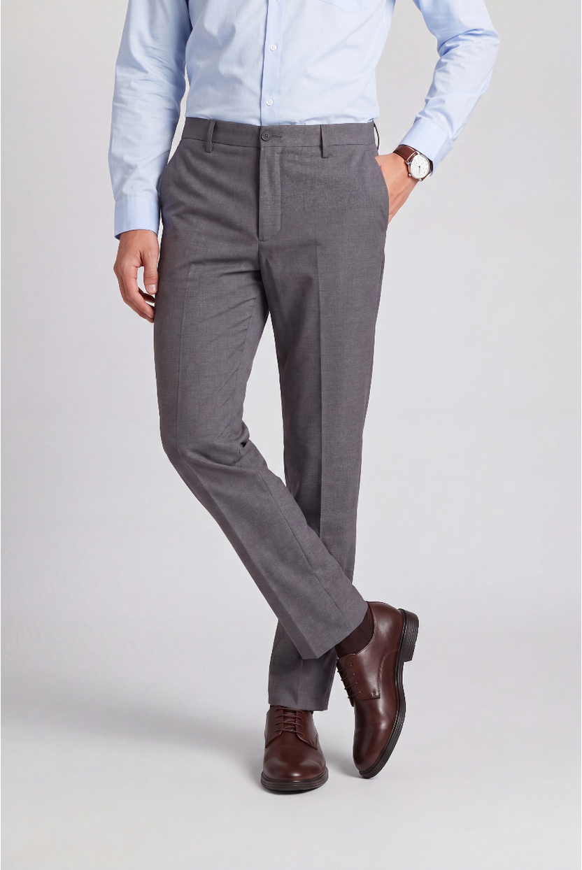 Charcoal Slim Fit Formal Trouser With 4 Pocket for Men - Image 1
