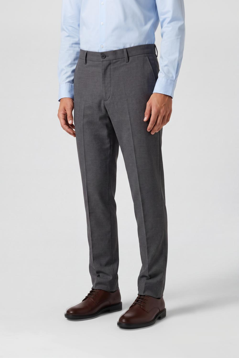 Charcoal Slim Fit Formal Trouser With 4 Pocket for Men - Image 4