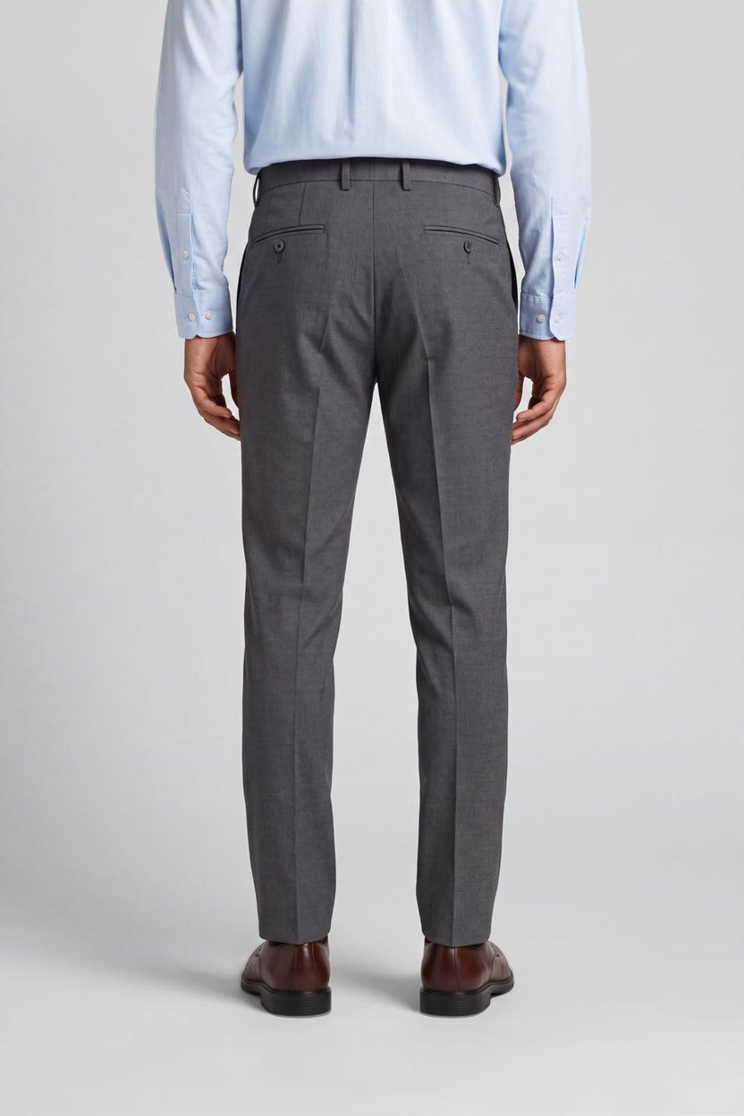Charcoal Slim Fit Formal Trouser With 4 Pocket for Men - Image 5