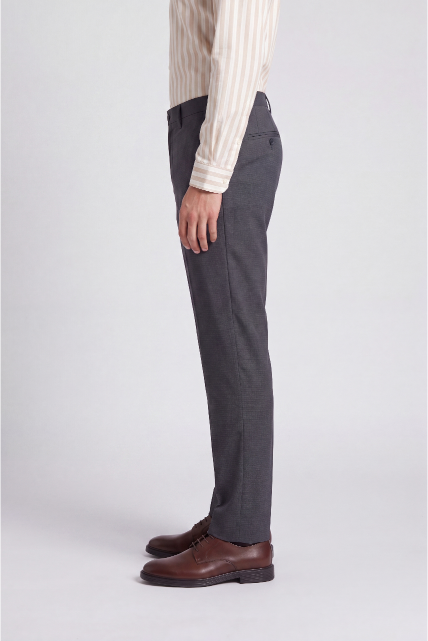 Navy Slim Fit Formal Trouser With 2 Pocket for Men - Image 4