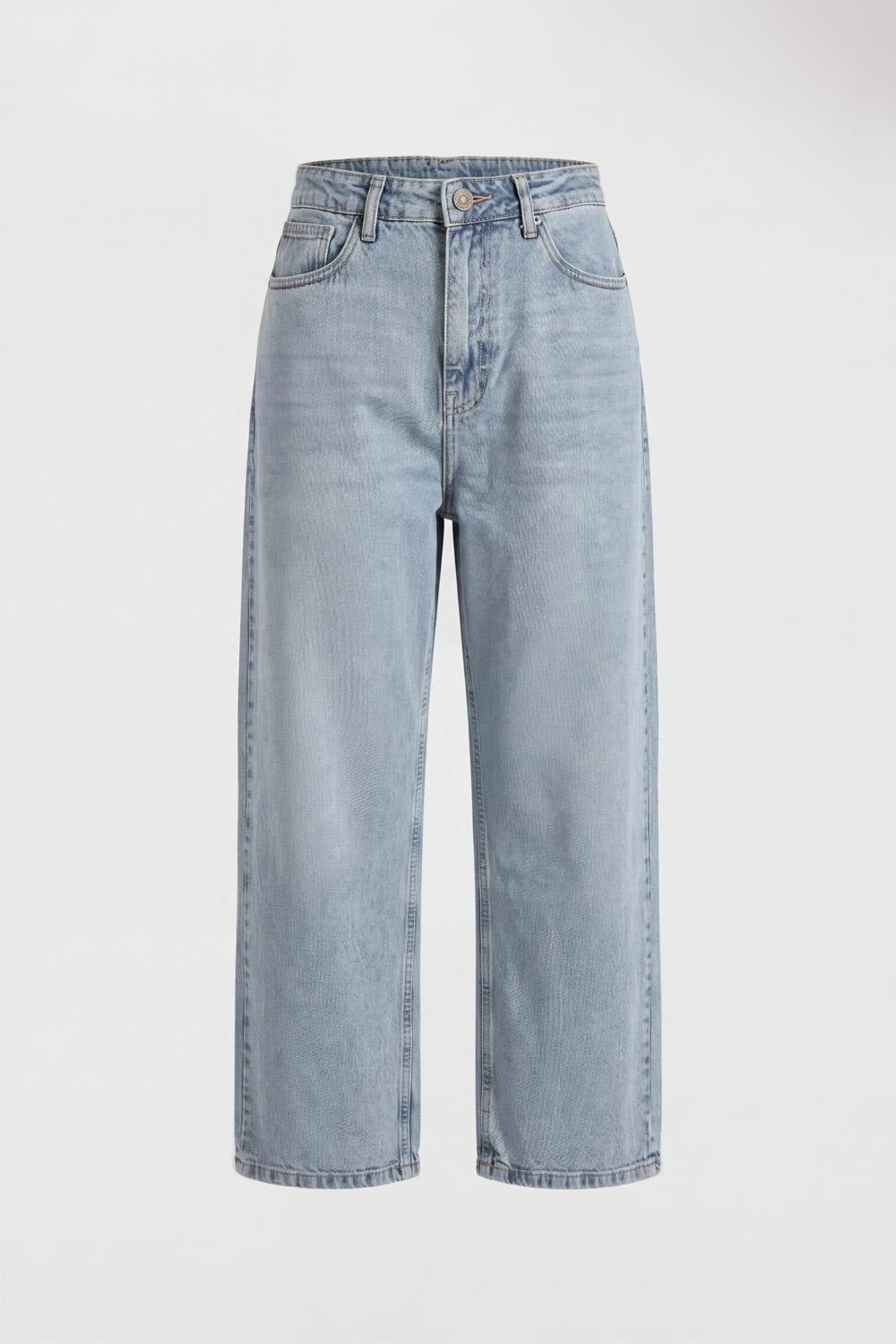 Mens Boxy Fit Light Blue Solid Jeans - Image 7