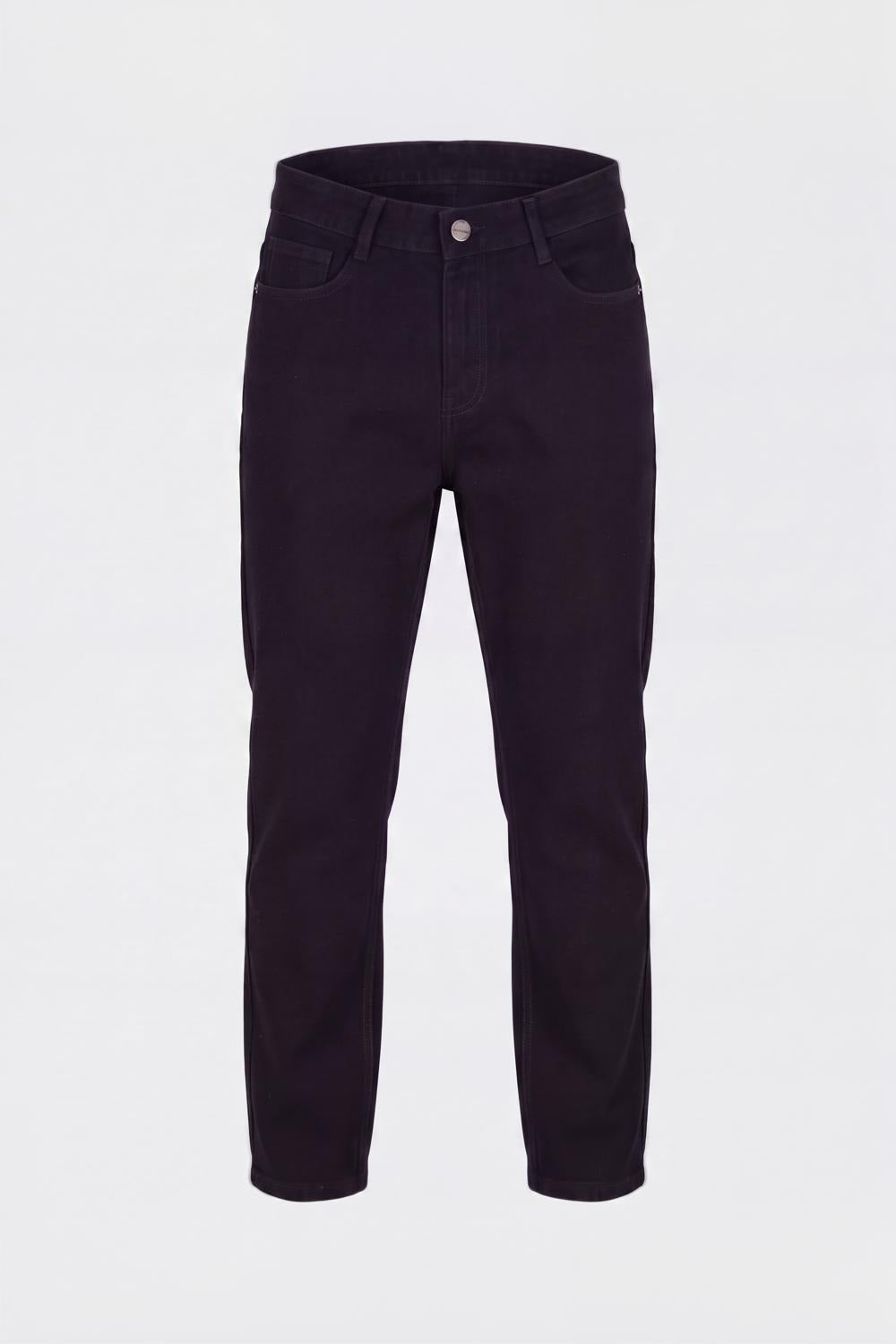Mens Straight Fit Black Jeans With 5 Pocket - Image 7