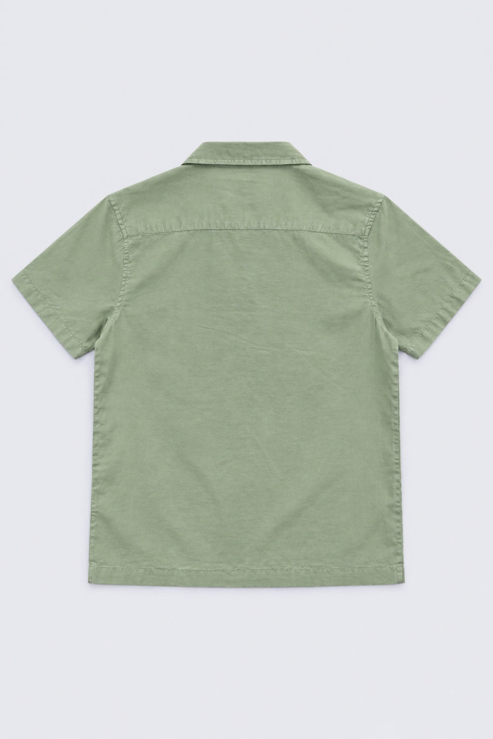 Tweens Boy Regular Fit Green Palm Print Resort Shirt - Image 3