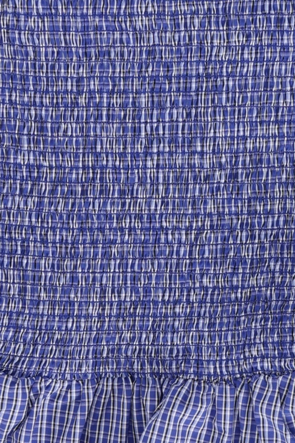 Womens Blue Smocked Tiered Mini Dress - Image 8