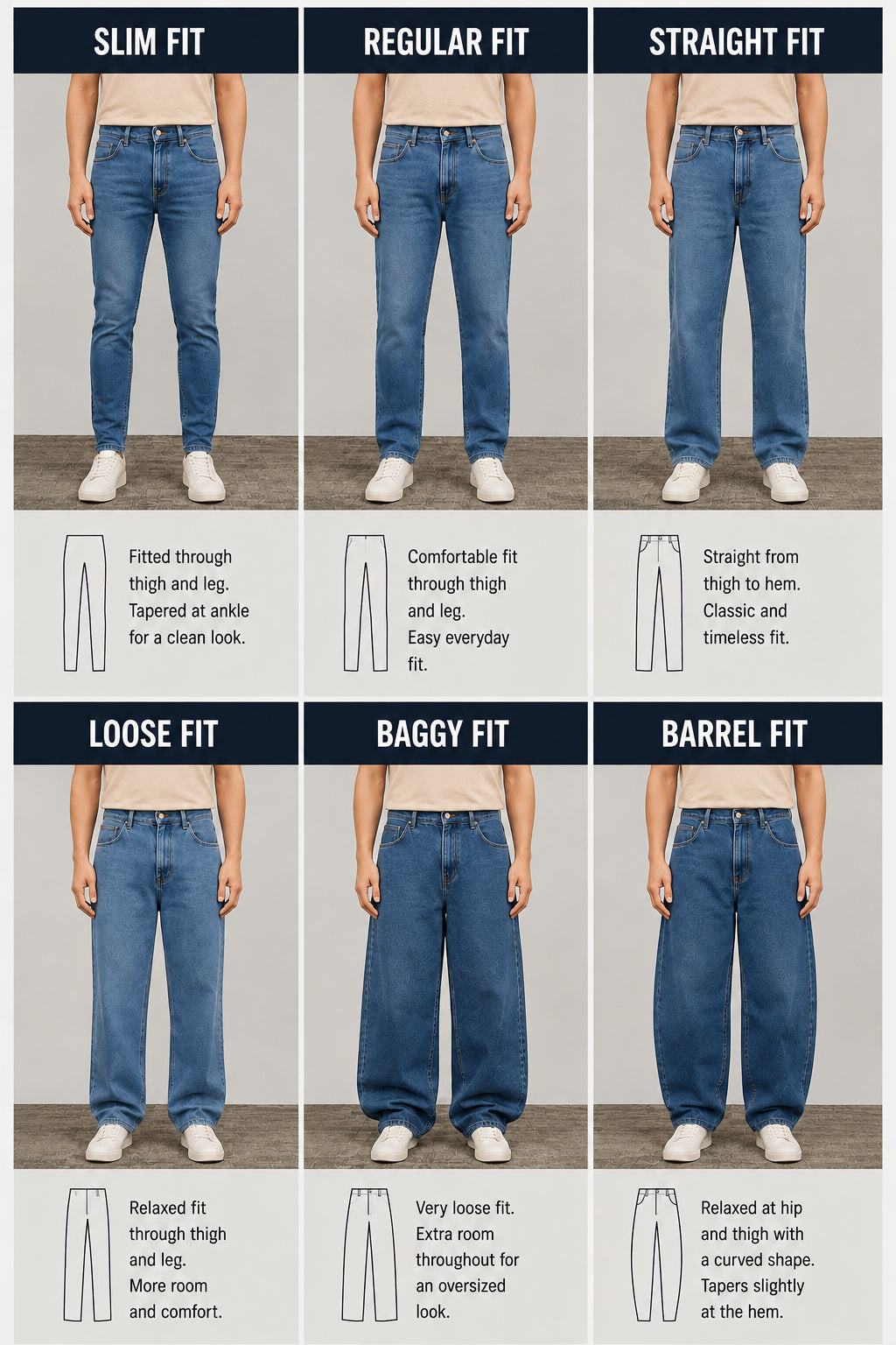 Grey Solid Slim Fit Jeans For Men - Image 6