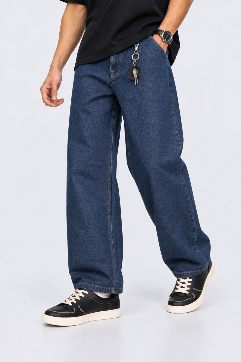Mens Blue Regular Fit Solid Jeans - Image 1