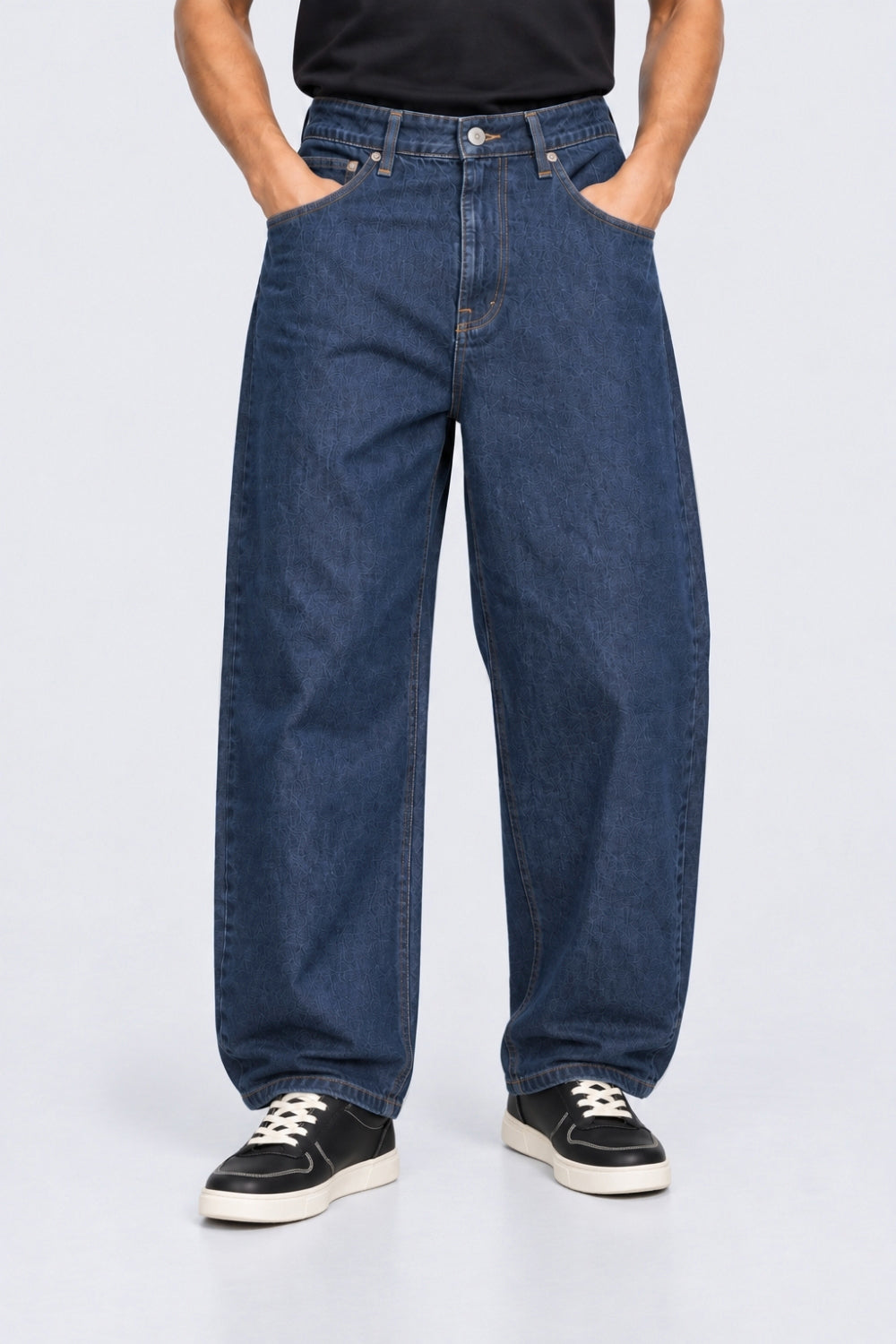 Mens Blue Regular Fit Solid Jeans - Image 2