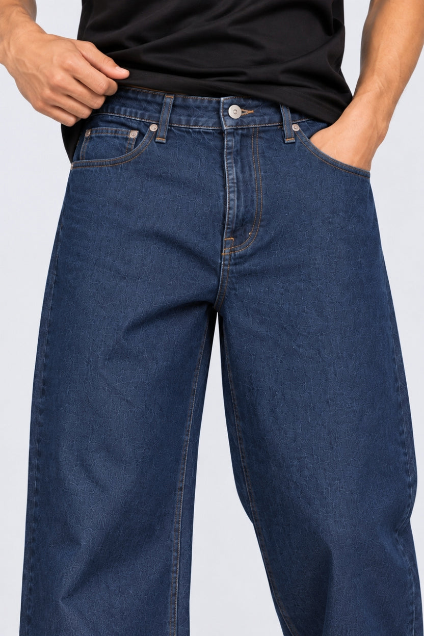 Mens Blue Regular Fit Solid Jeans - Image 3