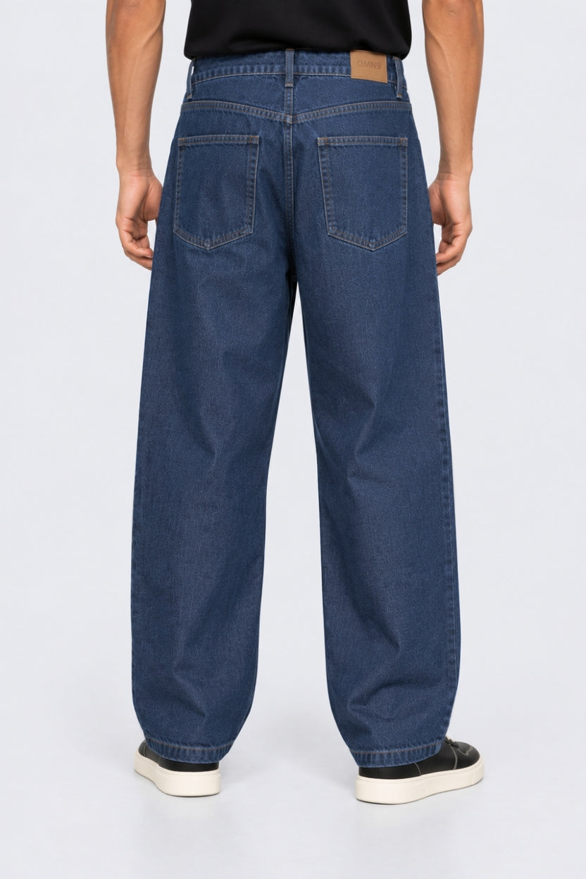 Mens Blue Regular Fit Solid Jeans - Image 5